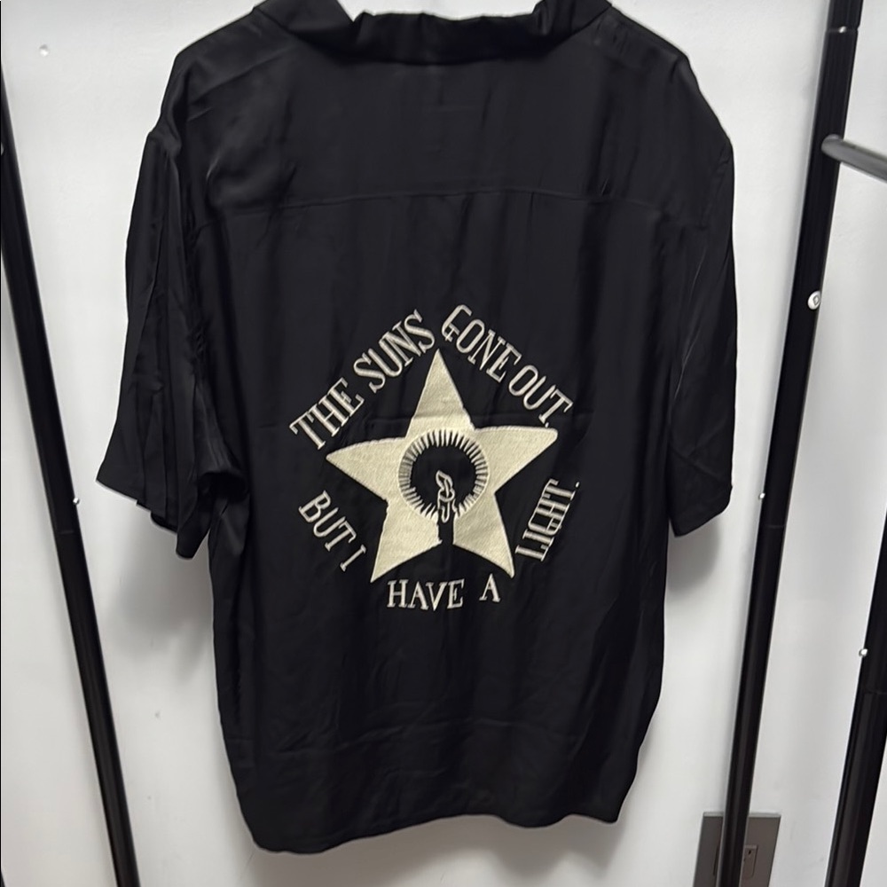 Allsaints Graphic Button up Shirt w/Star Design